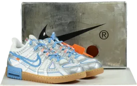 Nike CU6015 White/University Blue Off White Air Rubber Dunk Trainers UK 10.5 👟