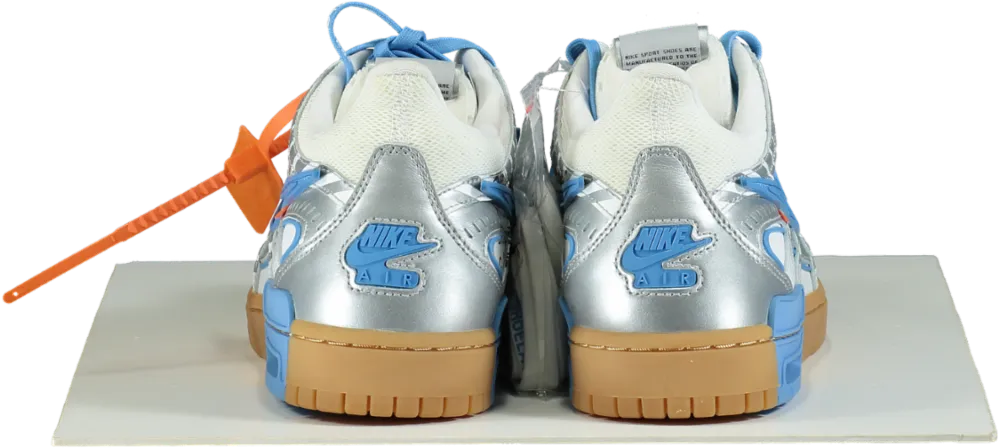 Nike CU6015 White/University Blue Off White Air Rubber Dunk Trainers UK 10.5 👟
