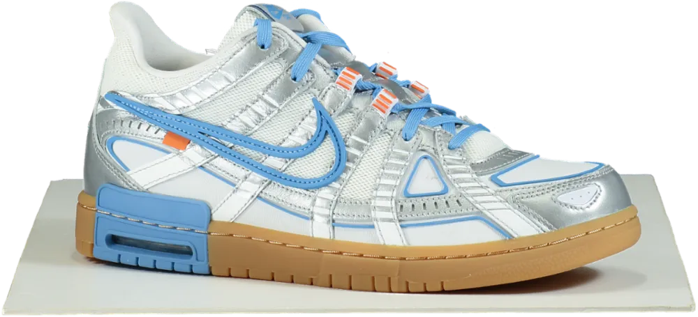 Nike CU6015 White/University Blue Off White Air Rubber Dunk Trainers UK 10.5 👟