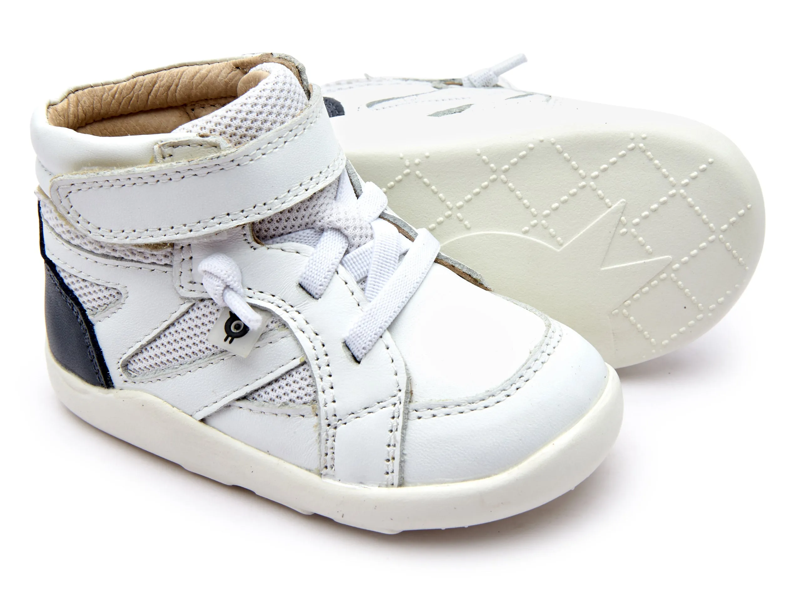 Old Soles Boy's & Girl's 8002 High Ground Sneakers - Snow/Navy