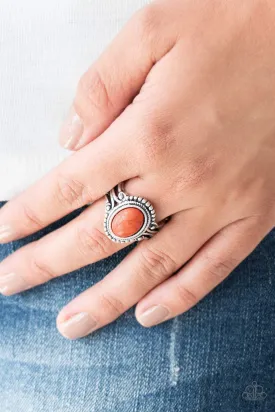 Open Door Jewelry - All The Worlds A STAGECOACH - Orange Ring - Paparazzi Accessories
