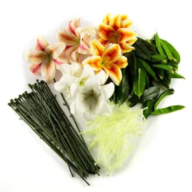 "Luscious Lilies" Forever Flowerz with Stems and Leaves