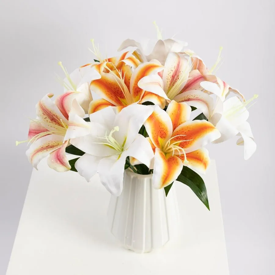 "Luscious Lilies" Forever Flowerz with Stems and Leaves