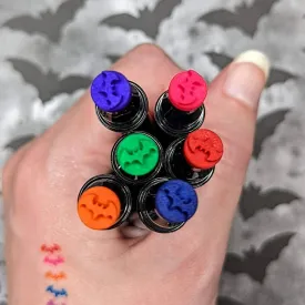 Rainbow Bat Stamps and Eye Liner Makeup (Ashley Hay Design)