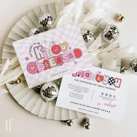 Retro Valentine's Day Business Thank You Card Canva Template | Cute Ransom Text