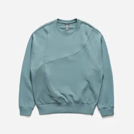 REVERSE PANEL SWEATSHIRT - AQUA SMOKE