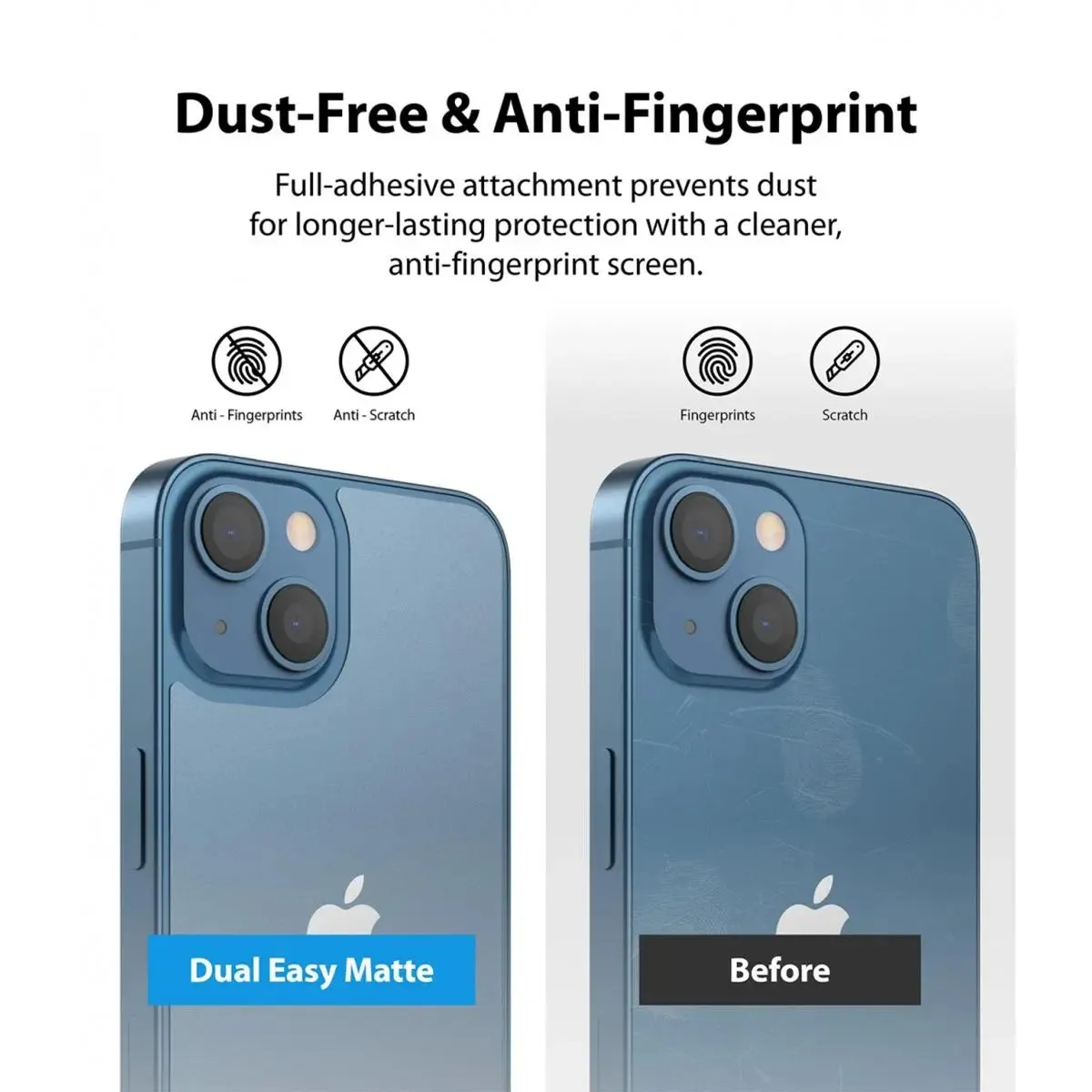 Ringke Dual Easy Matte Screen Back Protector for iPhone 13 Series