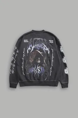 Rule The Galaxy London Crewneck in Wolf Gray