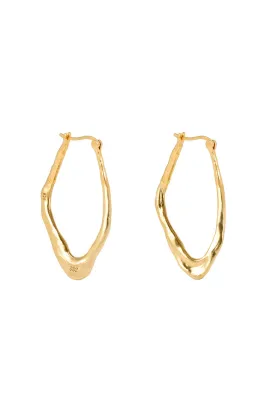 RUSTIC LANE LARGE HOOPS - GOLD