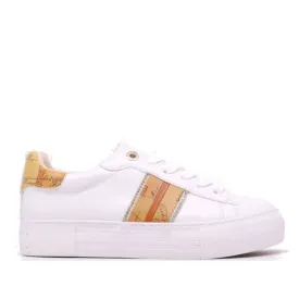 Scarpe Donna 1A Classe Alviero Martini Sneakers colore Bianco con Inserto Geo Classic e Strass 1504