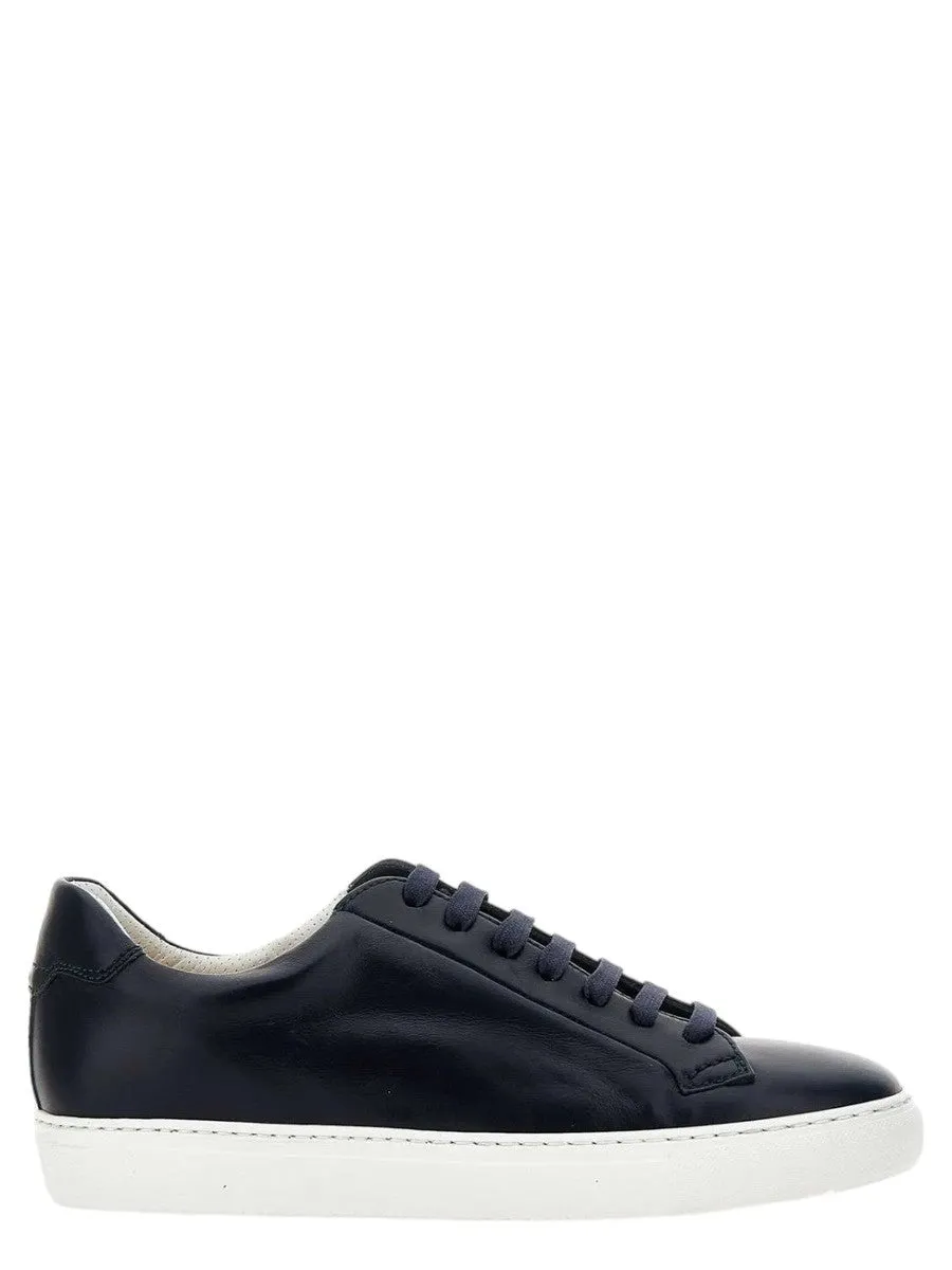 Sneakers in Pelle Blu Notte