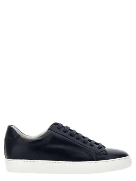 Sneakers in Pelle Blu Notte