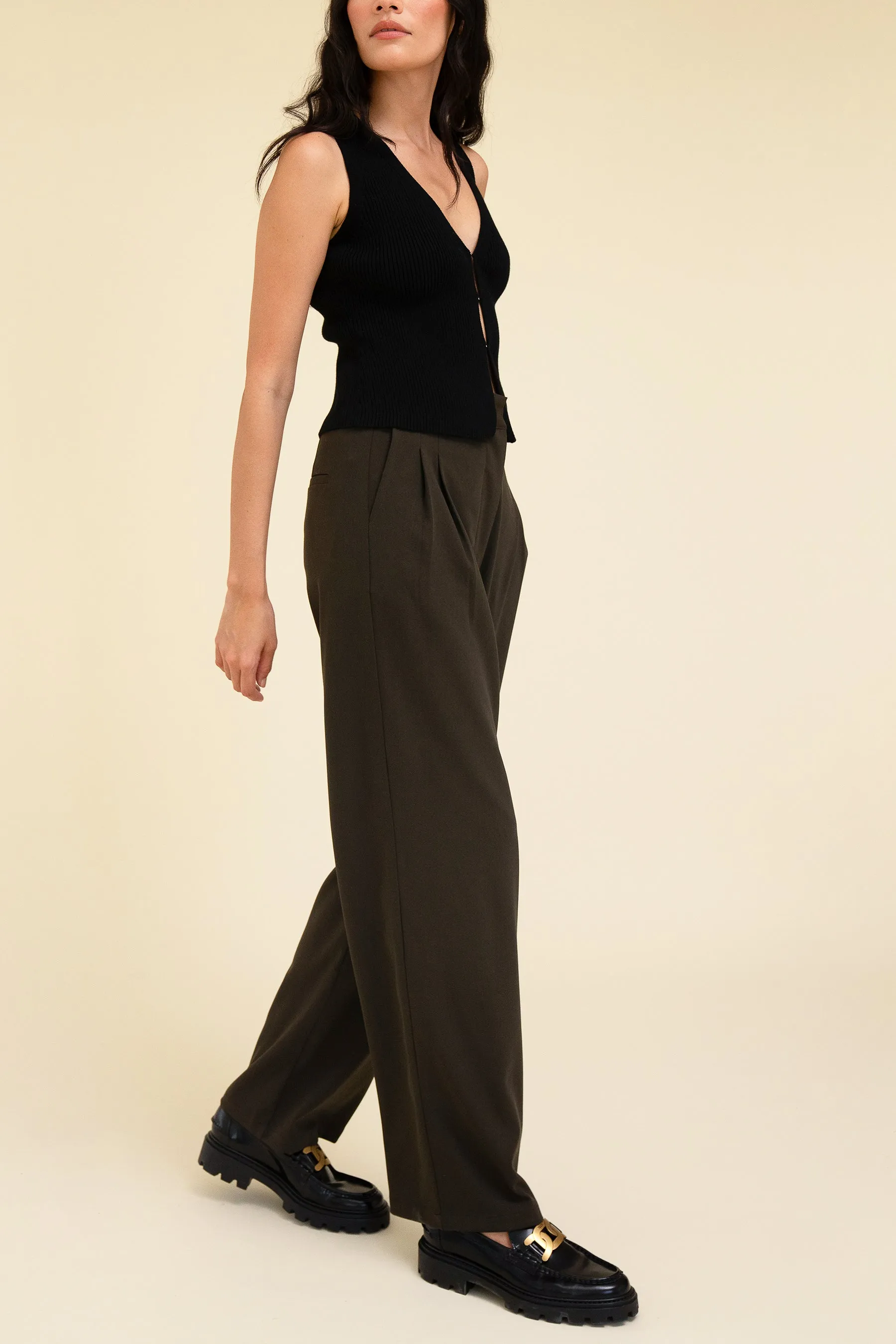 YANA TROUSER - MOSS GREEN
