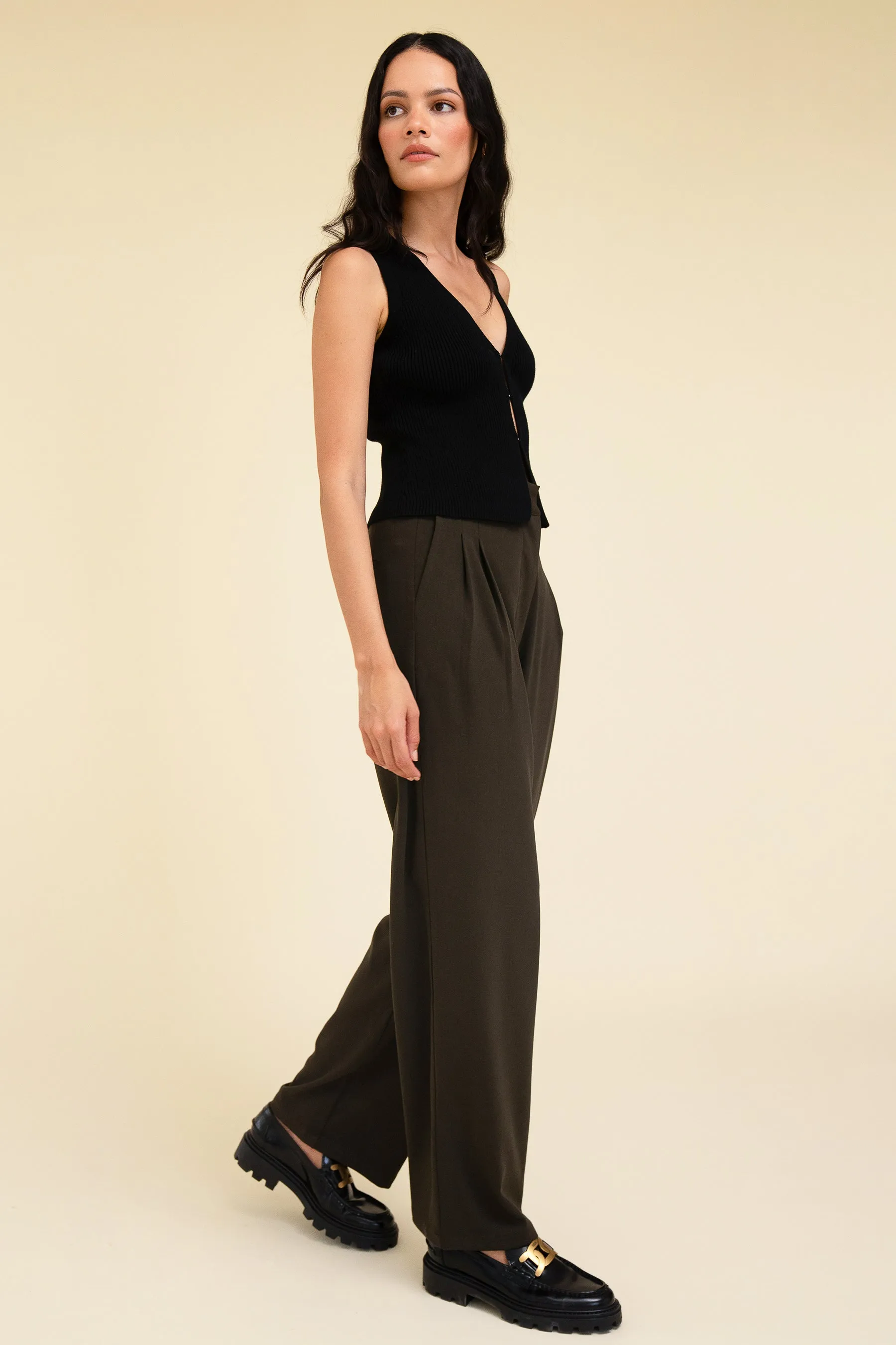 YANA TROUSER - MOSS GREEN