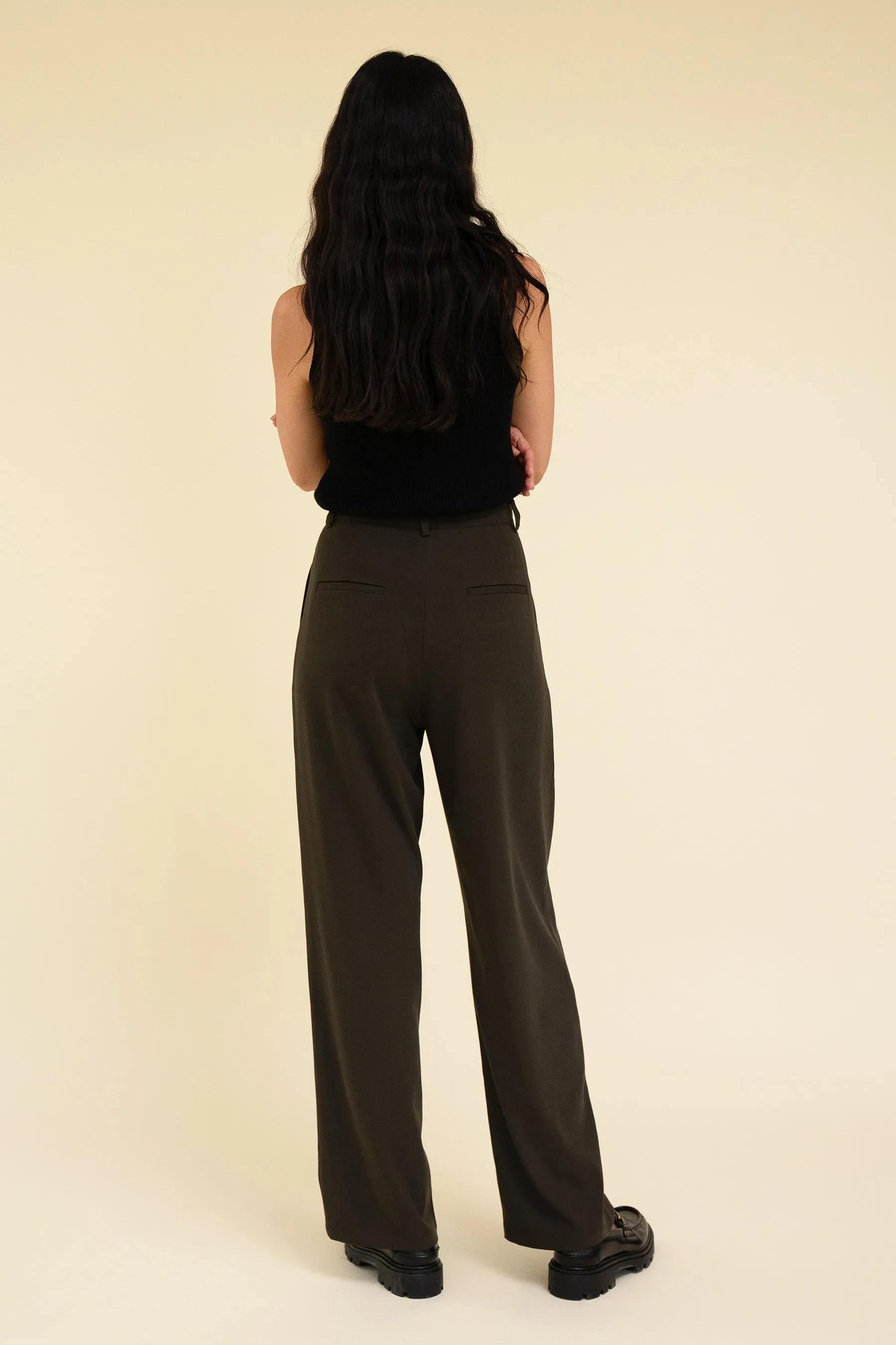 YANA TROUSER - MOSS GREEN